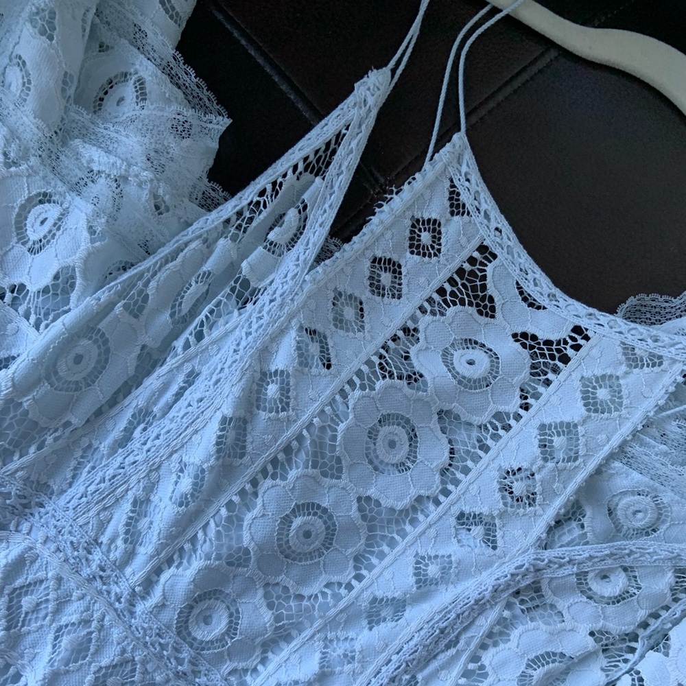 Free People Pastel Blue Lace Dress